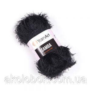 Турецька пряжа для в'язання YarnArt Samba (самба) травичка - 02 чорний 576006251 фото