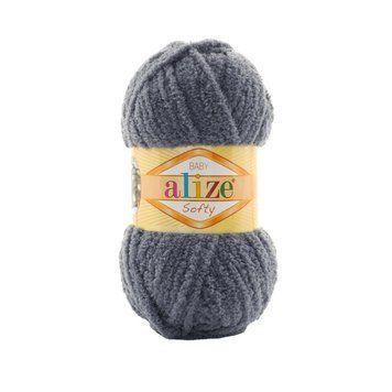 Пряжа для ручного в'язання Alize SOFTY (Алізе софті) 87 сірий 88271860484 фото