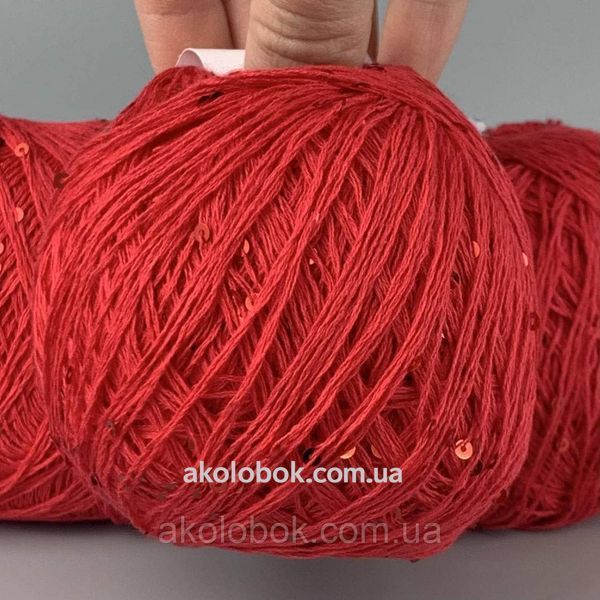 Avanti Yarn пряжа Мікропайєтка на бавовні (100% Бавовна, Паєтка 3мм) 50г/400м, упаковка 500г - 02 2541270061 фото
