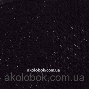 Турецкая пряжа для вязания YarnArt Gold (голд) акрил с рюликсом 9038 черный с черным рюликсом 587171402 фото