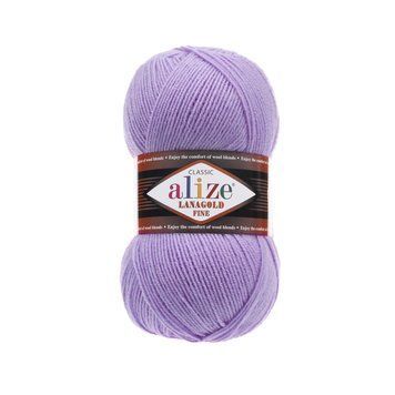 Пряжа для ручного вязания Alize LANAGOLD FINE (Ализе ланаголд файн) 166 сирень 740588549 фото