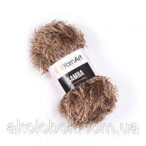 Турецька пряжа для в'язання YarnArt Samba (самба) -травичка 199 коричневий 925144597 фото