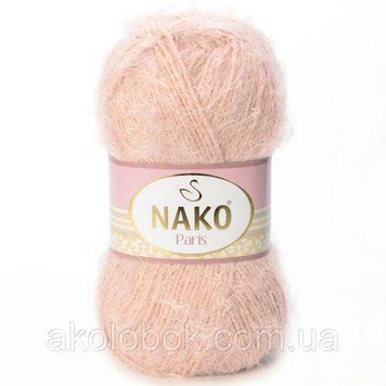 Турецька пряжа для в'язання Nako Paris (Париж) лебединий пух - 10390 жовтувата пудра 590527970 фото