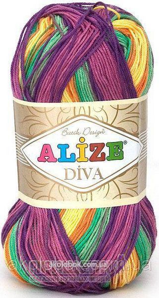 Пряжа для в'язання Alize DIVA BATIK (Діва Батік) секційного фарбування 5509 756076460 фото