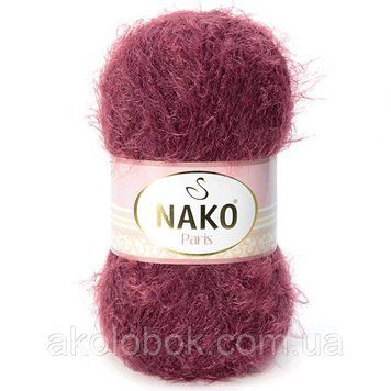 Турецька пряжа для в'язання Nako Paris (Париж) лебединий пух - 11273 бордо 590528113 фото