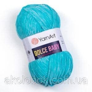 Турецкая пряжа для вязания YarnArt Dolce Baby (дольче беби) велюр 746 бирюза 1256725640 фото