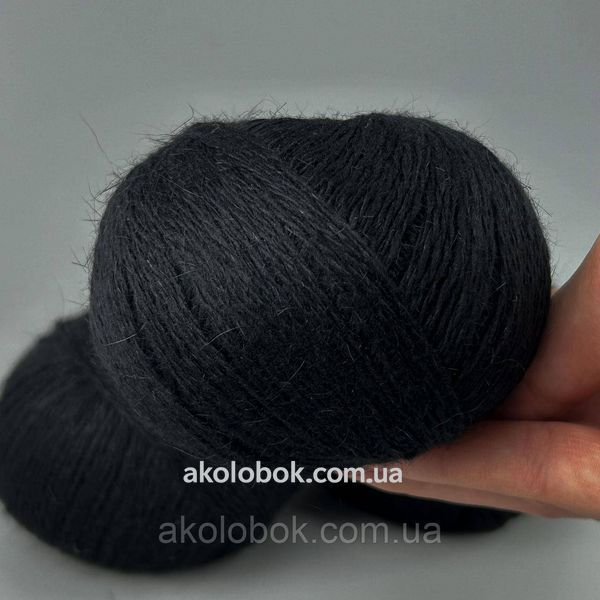 Пряжа для в'язання ангора 70% Ангора, 30% Нейлон, 350м/50гр Китай AVANTI YARN - H905 чорний 2539229248 фото