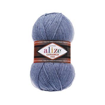 Пряжа для ручного в'язання Alize LANAGOLD FINE (Алізе ланаголд файн) 203 джинс 4274058897889 фото