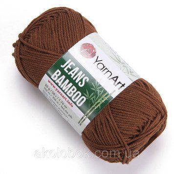 ТУРЕЦКАЯ пряжа для вязания Yarnart Jeans Bamboo(Джинс бамбук) 133 коричневый 1775918916 фото