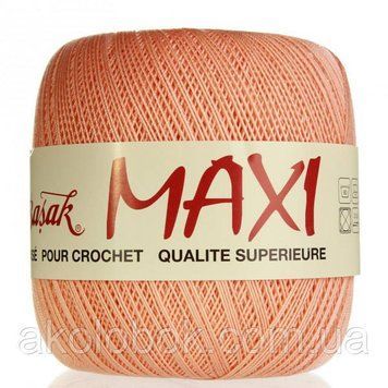 Турецька пряжа для в'язання Madame Tricote Maxi (МАКСІ) річний мерсеризує бавовна 322 персик 662607097 фото