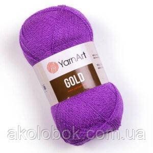 Турецкая пряжа для вязания YarnArt Gold (голд) акрил с рюликсом 9002 сирень 587182029 фото