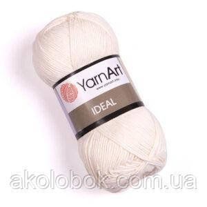 Турецька пряжа для в'язання YarnArt ideal ( ідеал) 100% бавовна -222 молочний 925258993 фото