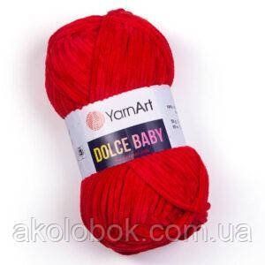 Турецкая пряжа для вязания YarnArt Dolce Baby (дольче беби) велюр 748 красный 1256727119 фото