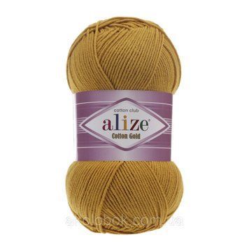 Турецька пряжа для в'язання Alize COTTON GOLD (Котон Голд) полухлопок 02 шафран 972027862 фото
