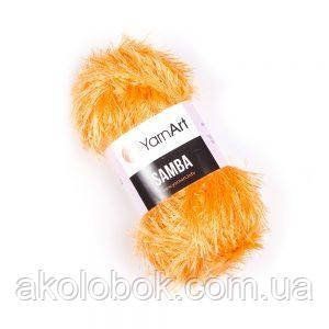 Турецька пряжа для в'язання YarnArt Samba (самба) травичка - 07 оранж 576006278 фото
