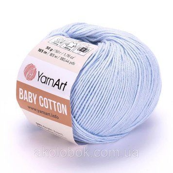 Турецька пряжа для в'язання YarnArt Baby Cotton (беби котон) 450 голубий 1810861354 фото