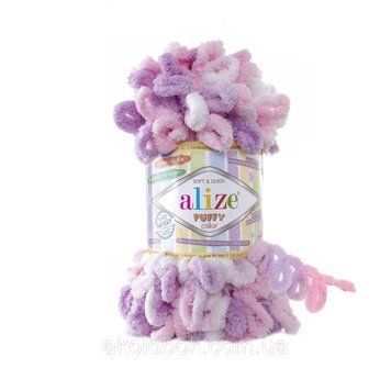 Турецька пряжа для в'язання Alize Puffy Color (пуффи колор) пряжа в'яжеться руками 6051 1126069236 фото