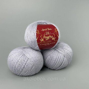 Пряжа ангора 50% Ангора, 50% Нейлон, 350м/50гр Китай AVANTI YARN - F11 сірий 2532040023 фото