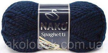 Турецька пряжа для в'язання Nako Spaghetti (Спагеті) &mdash; 3088 темно-синій 1675541734 фото