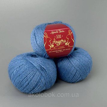 Пряжа ангора 50% Ангора, 50% Нейлон, 350м/50гр Китай AVANTI YARN - F12 синій 2532059966 фото