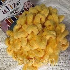 Alize Puffy fine (пуффи файн) для в'язання руками - 113 жовтий 1245722354 фото