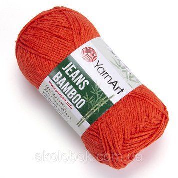 ТУРЕЦКАЯ пряжа для вязания Yarnart Jeans Bamboo(Джинс бамбук) 141 алый красный 1775922259 фото