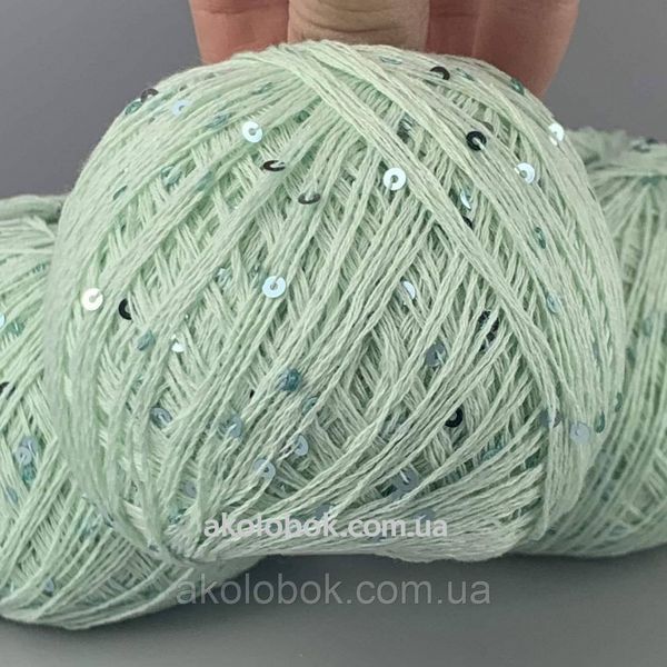 Avanti Yarn пряжа Микропайетка на хлопке (100% Хлопок, Пайетка 3мм) 50г/400м, упаковка 500г - 037 2541280932 фото