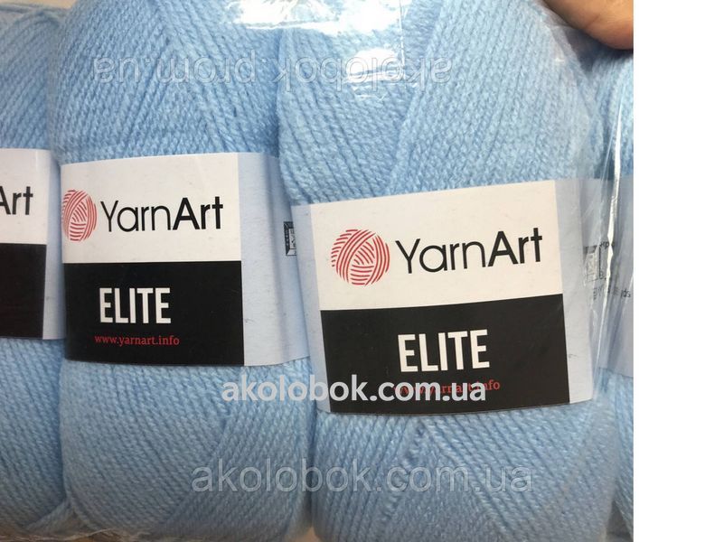 Турецька пряжа для в'язання Yarnart Elite (Еліт) акрил 215 блакитний 1126125212 фото