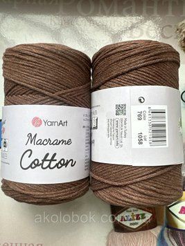 YarnArt macrame cotton (макраме котон)- 769 темно- коричневый 900975058 фото