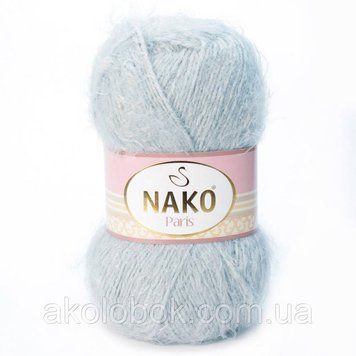 Турецька пряжа для в'язання Nako Paris (Париж) лебединий пух - 10914 металевий 590591943 фото