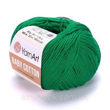 Турецька пряжа для в'язання YarnArt Cotton Baby (бебі котон) 442 смарагд 1820284058 фото