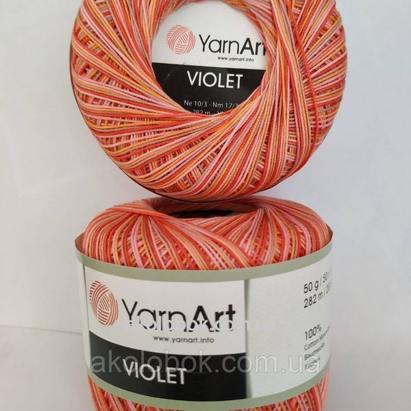 Турецька пряжа для в'язання YarnArt Violet Melange (віолет меланж)100% мерсеризує бавовна - 507 1159448559 фото