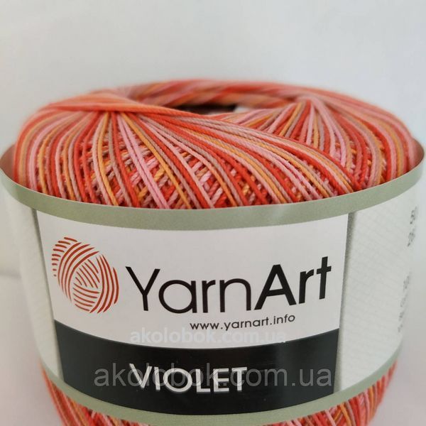 Турецька пряжа для в'язання YarnArt Violet Melange (віолет меланж)100% мерсеризує бавовна - 507 1159448559 фото