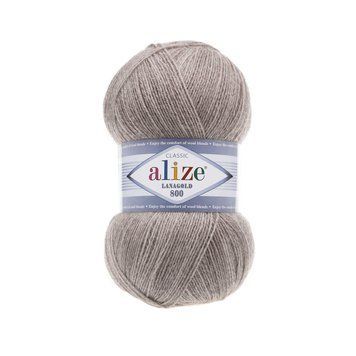Пряжа для ручного вязания Alize LANAGOLD 800 (Ализе ланаголд 800) 207 беж 412172084837 фото