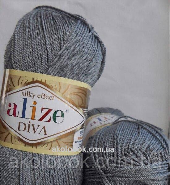 Пряжа для ручного в'язання Alize D ⁇ VA (Алізе діва) 187 жовтий 1605011000 фото