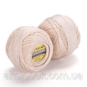 Турецкая пряжа для вязания YarnArt Canarias (канариус) тонкий ирис 6194 молочный 586691848 фото