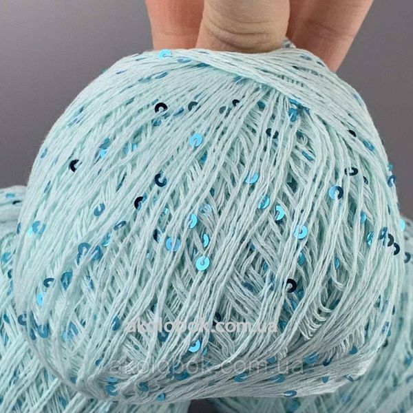 Avanti Yarn пряжа Микропайетка на хлопке (100% Хлопок, Пайетка 3мм) 50г/400м, упаковка 500г - 061 2541282866 фото