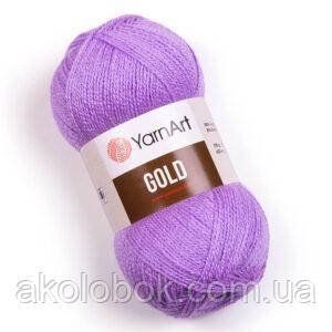 Турецкая пряжа для вязания YarnArt Gold (голд) акрил с рюликсом 9384 сиреневый 587226041 фото