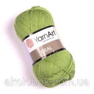 Турецька пряжа для в'язання YarnArt ideal ( ідеал) 100% бавовна -235 зелений 925268969 фото