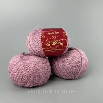 Пряжа ангора 50% Ангора, 50% Нейлон, 350м/50гр Китай AVANTI YARN - F32 рожевий 2532500260 фото