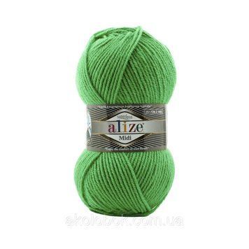 Турецкая пряжа для вязания ALIZE SUPERLANA MIDI (суперлана миди) 455 ярко-зеленый 1707455656 фото