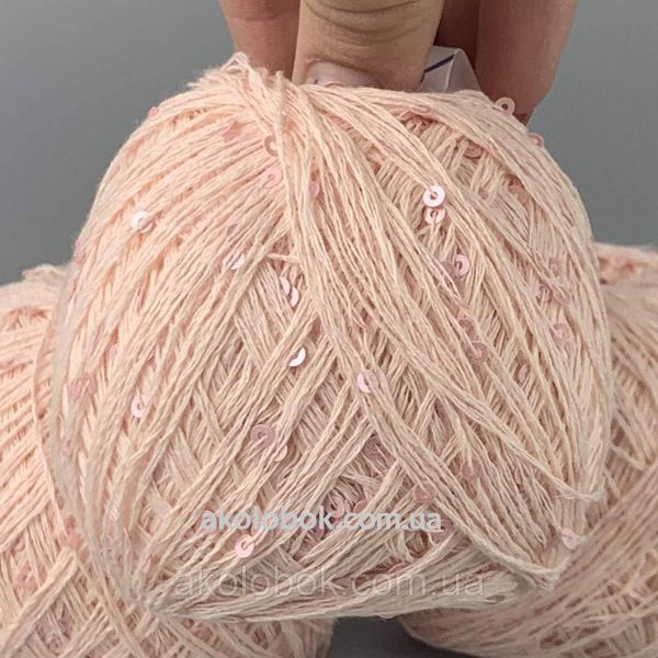 Avanti Yarn пряжа Микропайетка на хлопке (100% Хлопок, Пайетка 3мм) 50г/400м, упаковка 500г - 066 2541283590 фото
