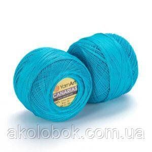 Турецкая пряжа для вязания YarnArt Canarias (канариус) тонкий ирис - 008 бирюза 586692422 фото