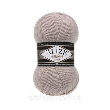 Турецкая пряжа для вязания Alize SUPERLANA KLASİK (Суперлана классик) 25% шерсти 506 молочно-бежевый 753299551 фото