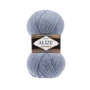 Пряжа для ручного вязания Alize LANAGOLD (Ализе ланаголд) 221 серый 2588273957898 фото
