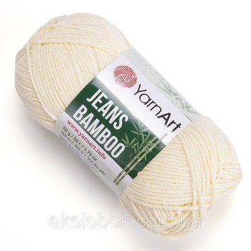 ТУРЕЦКАЯ пряжа для вязания Yarnart Jeans Bamboo(Джинс бамбук) 103 шампань 1775893685 фото