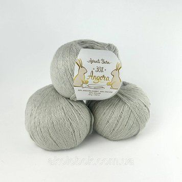 Пряжа ангора Китай AVANTI YARN 30% Ангора 30% Вискоза 40% Нейлон - Н80 светло-серый 2527685007 фото