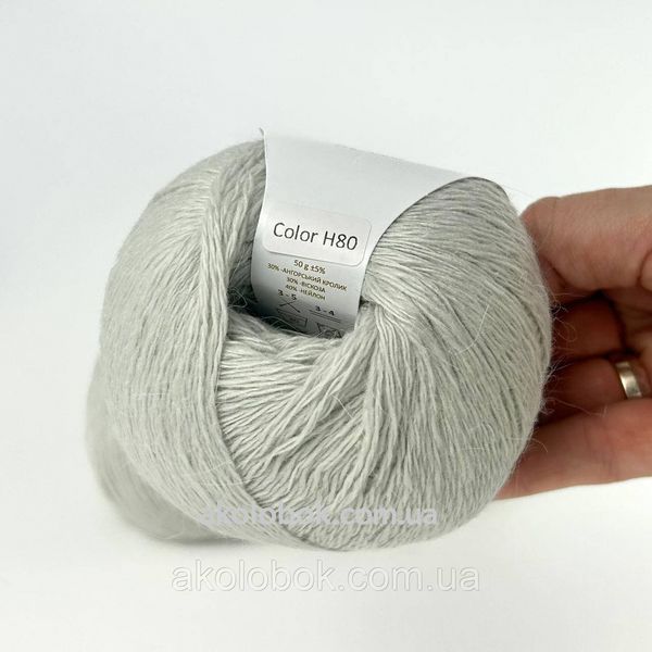 Пряжа ангора Китай AVANTI YARN 30% Ангора 30% Віскоза 40% Нейлон - Н80 світло-сірий 2527685007 фото