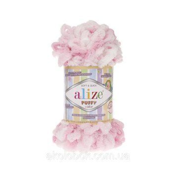 Турецька пряжа для в'язання Alize Puffy Color (пуффи колор) пряжа в'яжеться руками 5963 1031825670 фото