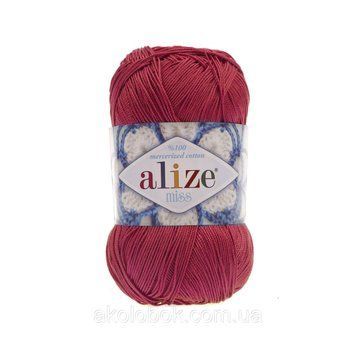Пряжа для ручного в'язання Alize miss -(Алізе міс) 366 гранатова троянда 1143950278 фото